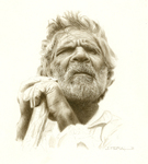 Native Australian portrait (Watercolor technique)