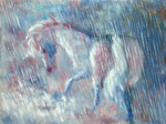Grazing in the rain (oil Painting)