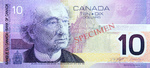 Canadian Ten-dollar Note (Canadian Journey Series)