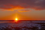 Rayleigh scattering efect at the sunset in the tundra MB-237